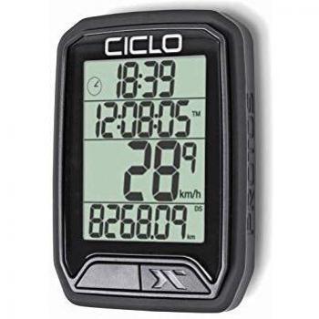 Computadora para bicicleta Ciclosport Protos 213 - Inalámbrica, negra, 13 funciones