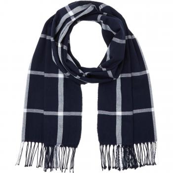 Tommy Hilfiger Nate Chk Scarf, Bufanda para Hombre, Azul