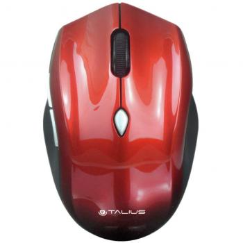 Talius - MO-201 Raton Wireless USB, Color Rojo,6 Botones, 800/1600 dpi