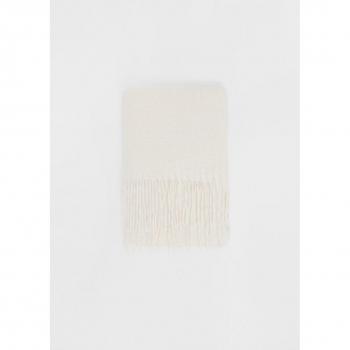 Ecru Brushed Yarn Scarf OS