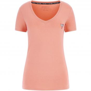 Guess Women's Stretch T-Shirt with Mini Triangle Logo