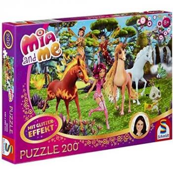 Puzzle Mia y Yo, 200 piezas, original con glitter, para niñas a partir de 8 años