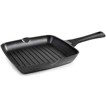 Lacor 27827 Grill Titanium Pro con Antiadherente, Aluminio, 28x28 cm