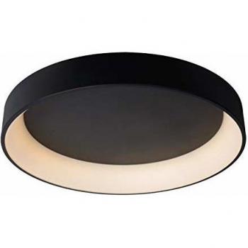 Plafón LED Talowe 80 cm, Dimable, 1x80W, 3000K, Negro y Blanco