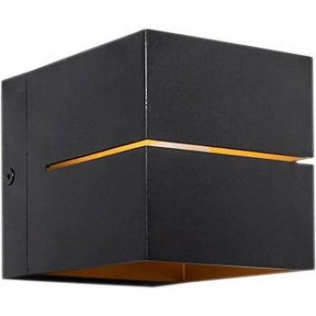 Conjunto moderno de 4 apliques negros con 2 luces doradas - Transfer Groove