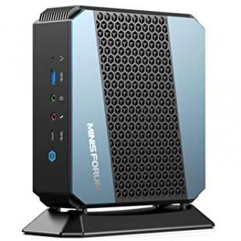 MINISFORUM EliteMini HX90 Mini PC AMD Ryzen 9 5900HX 8 Cores 32 GB RAM 512 GB PCIe SSD,Support 2X 2.5 Inch HDD, 2X HDMI / 2X DisplayPort, 1x 2.5G RJ45, 5X USB 3.0,1x USB-C, 2X Line out, 2X Mic