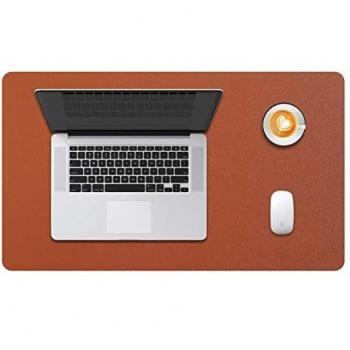 DOBAOJIA Alfombrilla de Escritorio, Protector de Escritorio, Alfombrilla Ordenador, Alfombrilla Teclado y Raton, Tapete de Escritorio, Cuero PU Impermeable + Gamuza Antideslizante