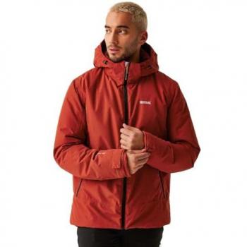 Regatta Men's Insulated Waterproof Breathable Frelton Jacket in Red Ochre and Black