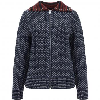 Valentino Men's Blue Wool Knit Jacket Size M