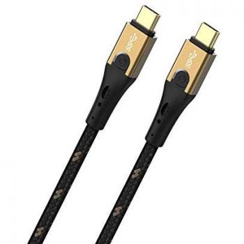 Cable USB-C 3.2 Gen2 (USB 3.1 Gen2) 3 m Negro/Dorado