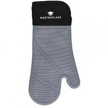 Guante de Horno de Silicona Impermeable MasterClass, Sin Costuras, Color Gris