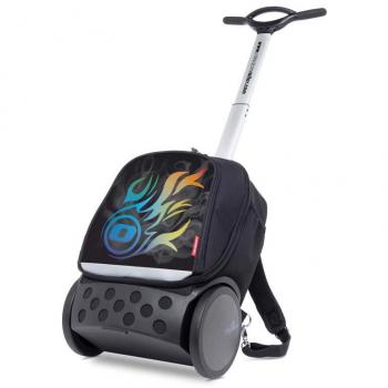 Mochila Roller XL Nikidom Up Wild Fire - Características: diseño amplio, ruedas resistentes, compartimento principal espacioso, bolsillo frontal con cremallera, correas ajustables y acolchadas, material ligero y duradero, estamp