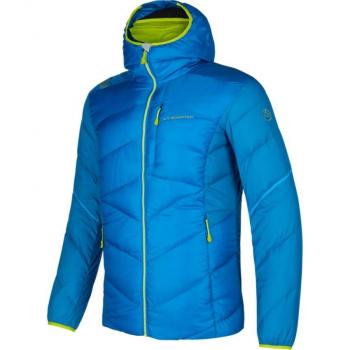 Chaqueta Bivouac Azul La Sportiva para hombre con capucha, relleno de plumón, tamaño L
