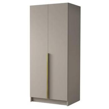 Armario Atlanta 202, Cachemira y Dorado, 215x100x58cm, Puertas con Bisagras