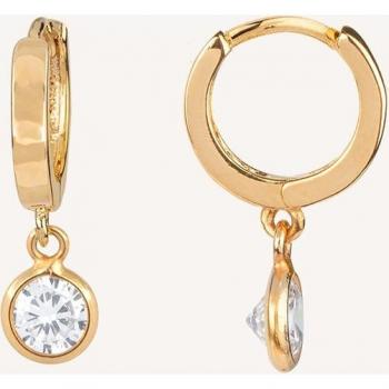 Pendientes Trendy acabados en oro 18 kt con circonita