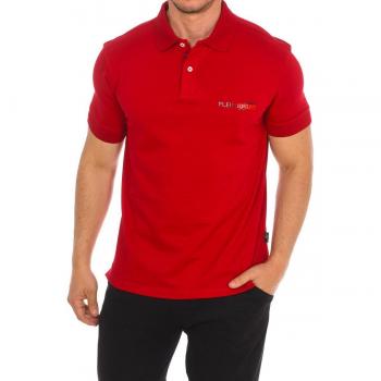 Plein Sport Pips511 Men's Short-Sleeved Polo Shirt - Red - Size Small
