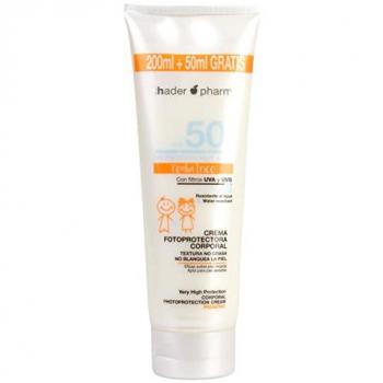 Thader Th Pharma Fotoprotector Pediátrico Corporal FPS 50+ Crema de Rápida Absorción y Resistente al Agua, 250 ml