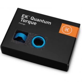 EKWB EK-Quantum Torque Compression Ring Pack de 6 HDC 16 Azul - Pack de compresión para tubos de refrigeración líquida, incluye 6 anillos, compatible con conexiones HDC 16, color azul