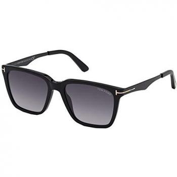 Tom Ford Garrett FT0862 Unisex Sunglasses - Shiny Black with Grey Gradient, Size 56 MM