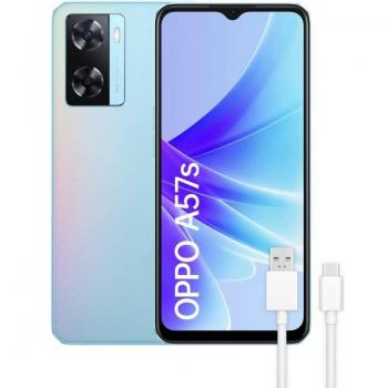 OPPO A57s 4GB/128GB Sky Blue Dual SIM CPH2385 with USB 3.1 Type-C Cable