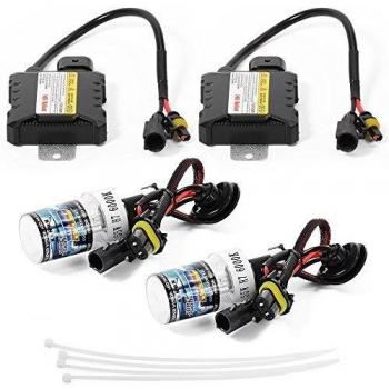 Sunix® Kit de Conversión Xenón HID 55W Balastro Delgado de Haz Único y Faro de Xenón doble H7 9004 6000K