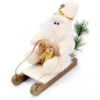 Papá Noel decorativo con trineo