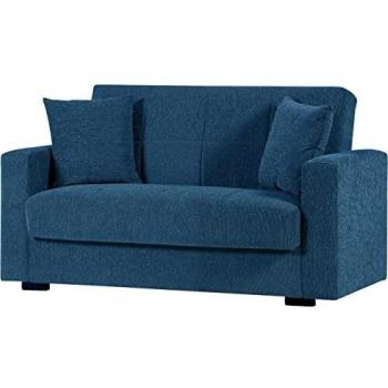 Sofá de 2 plazas con cajonera Nora Young Azul 115 cm