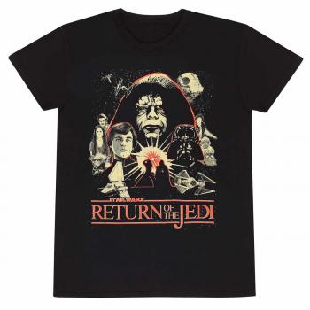 Star Wars Return of the Jedi Montage Unisex Black T-Shirt XXL