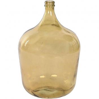Jarrón Home ESPRIT Amarillo Cristal Reciclado 36 x 36 x 56 cm