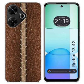 Funda Silicona Xiaomi Redmi 13 4G Diseño Cuero 01 con Dibujos