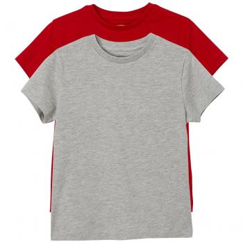 VERTBAUDET Lote de 2 Camisetas de Manga Corta Niño Rojo Oscuro Bicolor/Multicolor 5A