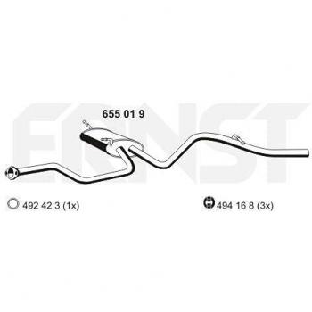 Silenciador trasero ERNST 655019 para DAEWOO Matiz I 3/5 puertas