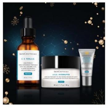 SkinCeuticals Cofre Antiedad con C E Ferulic 30ml, A.G.E. Interrupter 30ml y Regalo Advanced Brightening UV Defense Sunscreen SPF 50 15ml