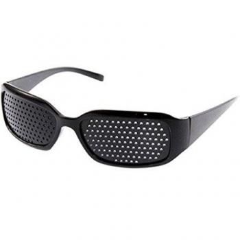 FREESOO Anteojos Gafas Reticulares Agujeros Lectura vidrios del Agujero de Alfiler, Anti-Fatiga, la Prevención de la Miopía Color Negro