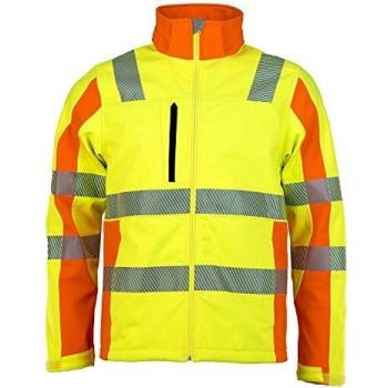 Chaqueta Softshell de Alta Visibilidad Tom, Amarillo/Naranja, Talla L