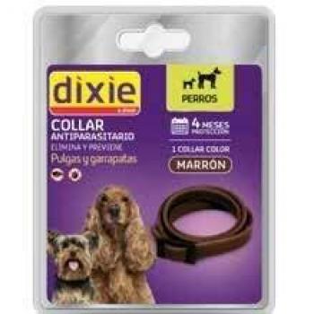 Dixie Collar Antiparas Marron Perro
