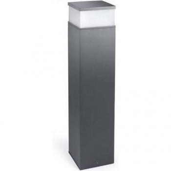 Bolardo de jardín Cubik Urban gris con 21 bombillas, altura de 65 cm, luz LED en blanco cálido 3000K