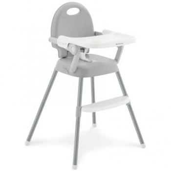 Trona 3 en 1 Spoony Gris, Silla Alta hasta 36 Meses, Trona Evolutiva, Asiento Elevador, Silla Baja, Plegable, Bandeja Extraíble