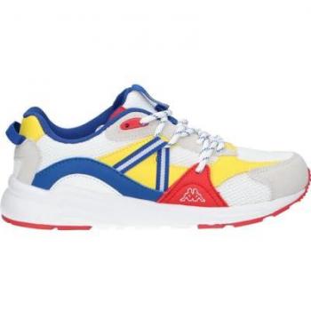 Zapatillas Deportivas Kappa London Unisex para Mujer, Niña y Niño, Blanco-Rojo-Azul, Talla 36