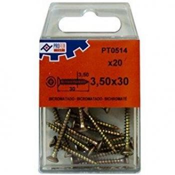PROFER TOP - Tirafondo C/Plan Pozi Bic C/20 Profer Top 3,5X30 Mm