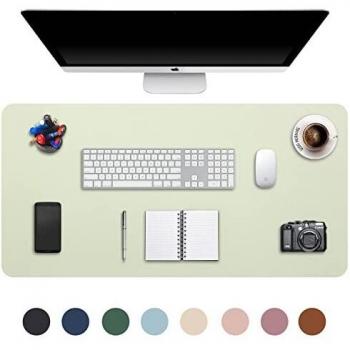 DOBAOJIA Alfombrilla de Ratón Extendida Mousepad XXL, Vade Escritorio Tapete de Escritura Estera Oficina Almohadilla Escritorio, Cuero PU Impermeable + Gamuza Antideslizante