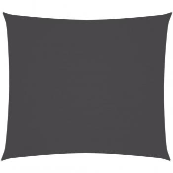Toldo de vela rectangular tela Oxford gris antracita 2x2,5 m