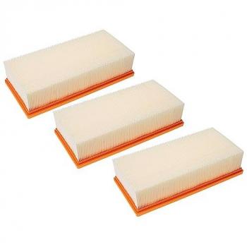 Set de 3 filtros plisados planos compatibles con Kärcher NT 65/2 Ap Me aspiradora industrial, aspiradora seco/húmedo - elemento filtrante - Vhbw