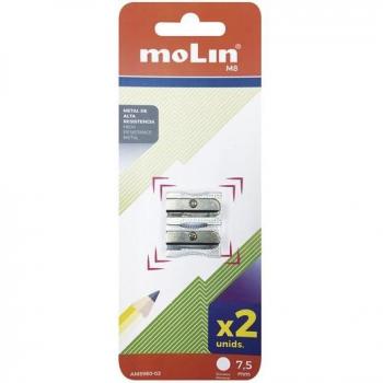 Molin 2 Sacapuntas de Metal Premium - Organizadores de Escritorio y Papelería