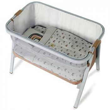 Jané Noon - Moisés Con Baranda De 2 Alturas, De 0 A 9 Kg., Chasis Ligero Aluminio, Con Ruedas, Incluye Edredón, Sábanas Y Cojín, 100% Algodón, Unisex