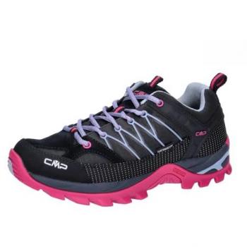 Zapatillas de senderismo CMP Rigel Low WP para mujer, color gris y negro fucsia, tamaño 40 EU