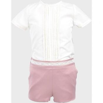Conjunto de bebé niño La Ormiga 1020010702 rosa de algodón
