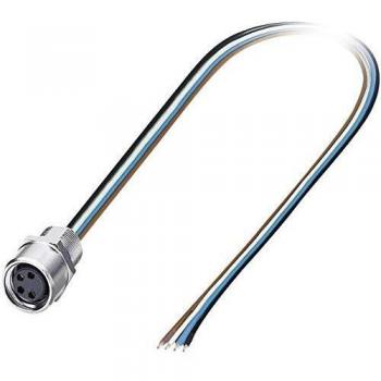 M12 Sensor/Actuator Panel Connector, 5-Pole, 0.50m Cable Length, IP67 Rated