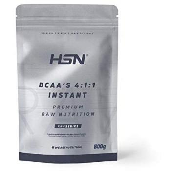 BCAA Instantáneo 4:1:1 Sin Sabor 500 g | 100 Tomas de Aminoácidos Ramificados (Leucina, Valina, Isoleucina) | No-GMO, Vegano, Sin Gluten