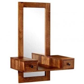 vidaXL Madera Maciza Tocador con 2 Cajones Sheesham Operador Mueble Hogar Casa